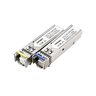 Imagem de Um par de 1,25 G SFP Bidi Transceptor 1000Base-BIDI SingleMode Simplex LC Fiber Module SMF 1310nm/15500nm DDM até 20 km para Cisco GLC-BX-D, Ubiquiti UniFi UF-SM-1G-S, Mikrotik e mais (1)
