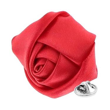 Imagem de Vittorio Vico Broche de lapela de flor de botão rosa formal masculino - flor na lapela para homens, broche, 1.5" (3.80CM), Poliéster, Não aplicável