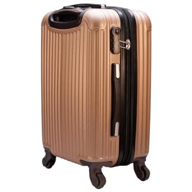 Imagem de Mala de Viagem de Bordo Abs 10kg Expansiva ANAC 360 Graus com Senha (Caqui)