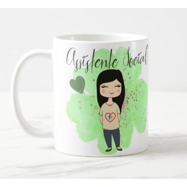 Imagem de Caneca Profissão Feminina Assistente Social Promove Igualdade e Justiça Social