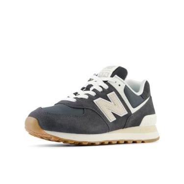 Imagem de New Balance Tênis masculino 574 Rugged, Preto/branco, 39