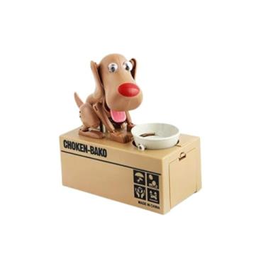 Imagem de Brinquedo Cachorrinho Comilão Cofre Come Moedas (Marron Claro)