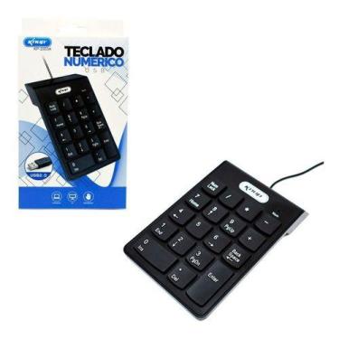 Imagem de Mini Teclado Numérico Com Fio Kp-2003a - Knup, Preto