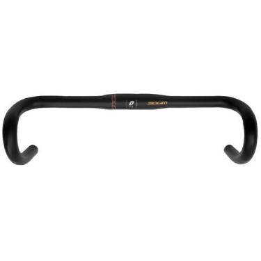 Imagem de Guidão Speed Alumínio Compacto Ergonômico 31.8x420mm Preto Zoom DR-210