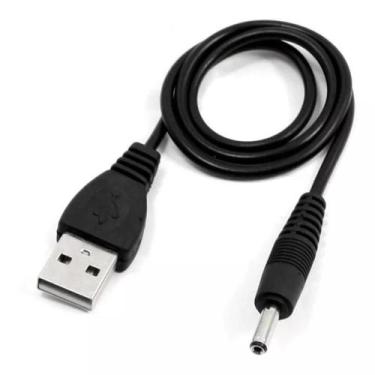 Imagem de Kit 5 unidades cabos força para fonte usb p4 pino 5.5 tablet e conecto