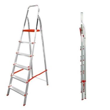 Imagem de Escada BTF Doméstica 6 Degraus em Alumínio BTF ESC0065 - botafogo