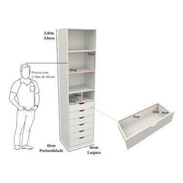 Imagem de Armário Colmeia Mirela M32 100% Mdf (gaveta Lojas Expositor) - VETORIA