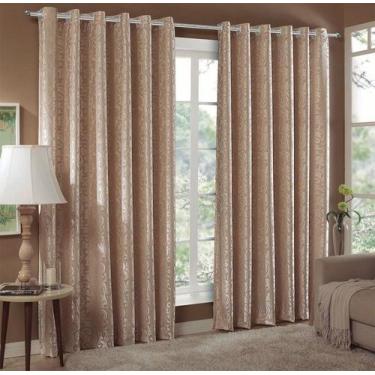 Imagem de Cortina Jacquard Bari 3 x 2,5 m  Sultan, Caqui