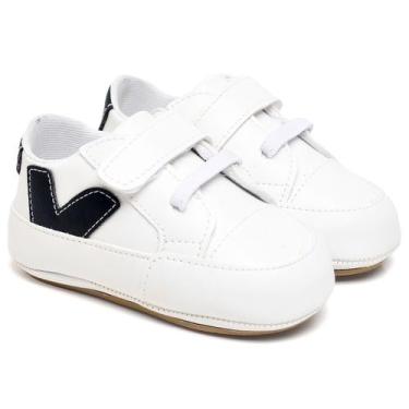 Imagem de Tênis Bebê V Unissex Fácil de Calçar Bicho de Pé, 15, Preto