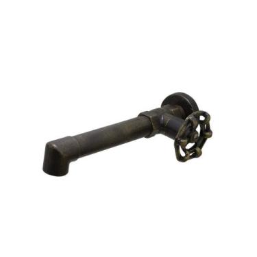 Imagem de Torneira Pia Banheiro Industrial Rustico Parede Ouro Velho - Shophidra