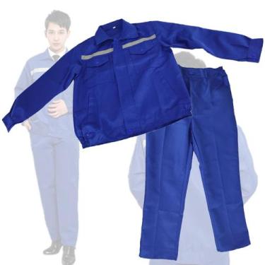 Imagem de Conjunto Uniforme Profissional EPI Faixa Refletiva Segurança Trabalho 
