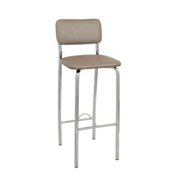 Imagem de Banqueta B360 Compoarte, Cromado/Rato Metalizado