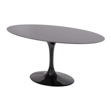 Imagem de Mesa Saarinen Oval São Gabriel 180x100cm - Base Preta - mgsaarinen