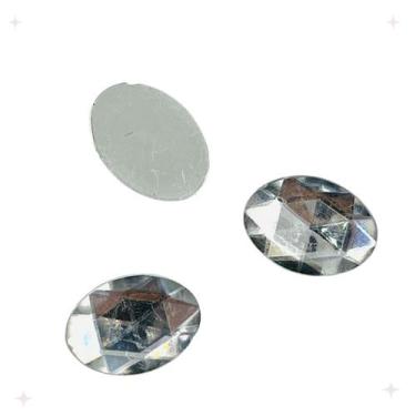 Imagem de Colagem Chaton Oval Acrílico Transparente 13x18mm 10pçs 5g - Macall