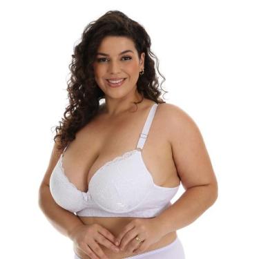 Imagem de Sutiã Plus Size com Renda Alça Regulável Branco - Fristyle, 50, Branco
