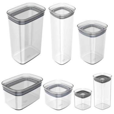 Imagem de Conjunto de Cozinha Porta Tempero OU 7un Block Transparente
