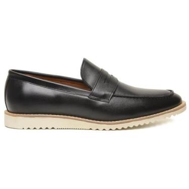 Imagem de Loafer Oxford Classico Masculino Couro Legitimo Preto Virtus - Rota Sh