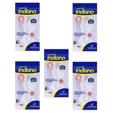 Imagem de Hene em Gel Divina Dama Indiano 05x180gr Preto Medio (Preto Natural) P