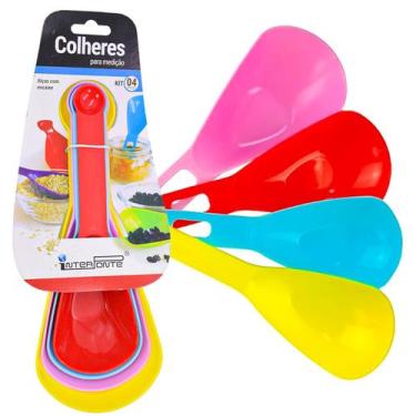 Imagem de Conjunto de Colheres para Medição em Cores Sortidas Precisão e pratici