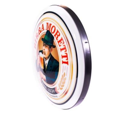 Imagem de Luminoso de Parede Cerveja Birra Moretti Retrô Vintage Bar, Garagem, C
