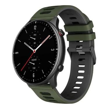 Imagem de Pulseira De Silicone Esportiva Para Amazfit GTR 2 Verde escuro com pre