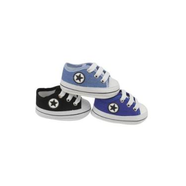 Imagem de Kit Com 3 Pares Sapatinho De Bebe Recém Nascido Direto Da Fabrica - DR