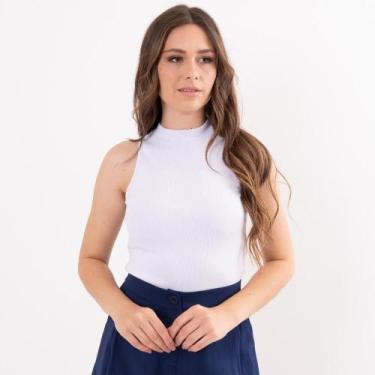 Imagem de Regata Basic Gola Alta Feminina - SCHOONER, Branco, G