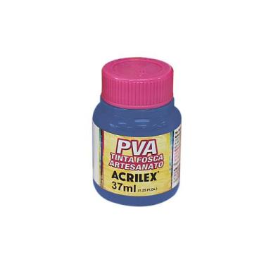 Imagem de Tinta Pva Fosca Acrilex 37ml para Artesanato Cores Diversas, Azul Turq