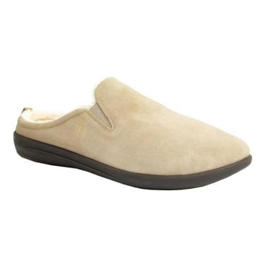 Imagem de REVITALIGN Pantufa masculina de camurça Dundee, Bronzeado, 38
