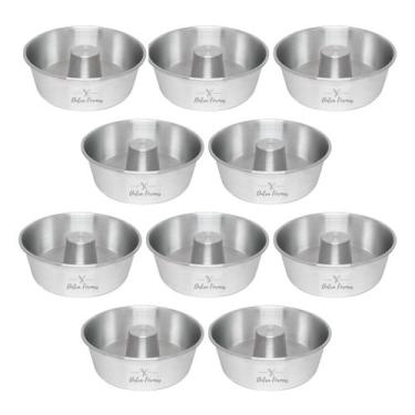Imagem de Formas De Pudim Bolo Assadeiras Redonda Tubo N 19 Kit 10 Peças - Dutra