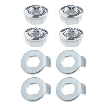 Imagem de SING F LTD Conjunto de 4 peças de arruela de porca do motor da roda dianteira compatível com Xiaomi M365 Essential 1S Pro Pro 2 versão peças de reposição de scooters elétricos