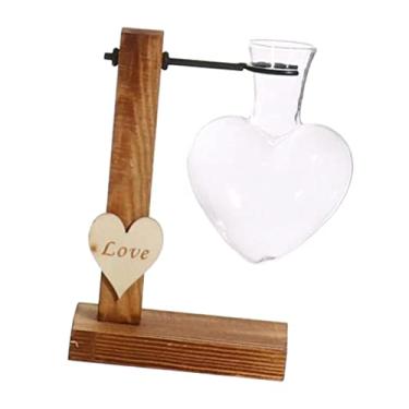 Imagem de Fenteer Suporte de Madeira para Vaso em Formato de Coração