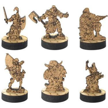 Imagem de Genérico - Kit 6 Miniaturas Heróis Personagens RPG de Mesa D&D MDF