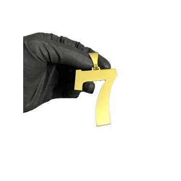Imagem de Pingente Número 7 Grande (G) Banhado A Ouro 18k - ToJoia18k