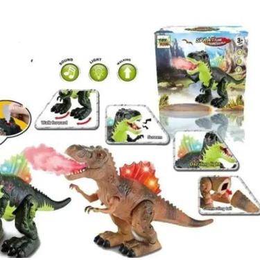 Imagem de Dinossauro Brinquedo Anda Solta Fumaça Com Luz e Som. - toys king