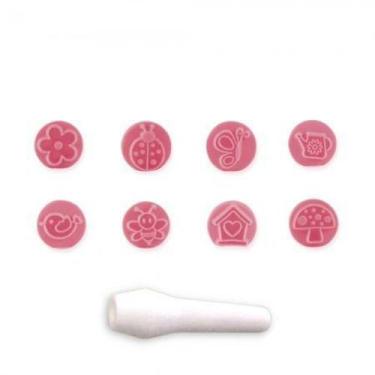 Imagem de Kit carimbos jardim encantado rosa bebe c/9 peças blue star - BlueStar