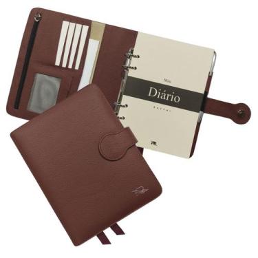 Imagem de Agenda Meu Diário Couro 159-R Personalizada Raffai Couros, Bordô