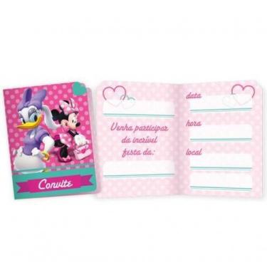 Imagem de Convite Minnie Mouse Rosa C/8 Regina