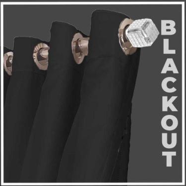 Imagem de cortina apartamento blackout Bruna sala 2,80 x 2,30 cinza - Bravin Cor
