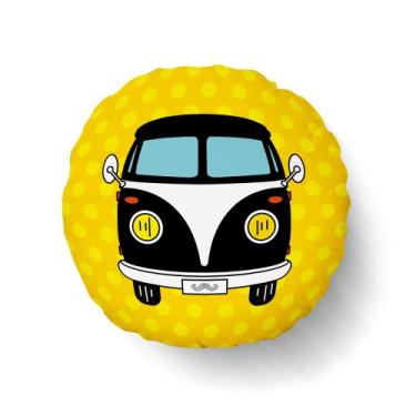 Imagem de Almofada redonda kombi retrô 40X40 - kombigode