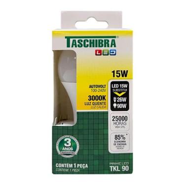 Imagem de Lâmpada de Led Bulbo 15W 3000K E27 Autovolt - Taschibra - 230395