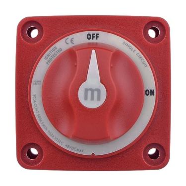 Imagem de Snlazp Interruptor de desconexão liga/desliga da bateria elétrica 300A - protegido por ignição, interruptor de corte resistente para baterias RV, marítimas e automotivas - 12 V a 48 V - vermelho