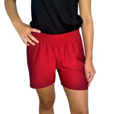 Imagem de Short Feminino Meia Coxa Soltinho Elástico Liso Suplex Pp ao Plus Size