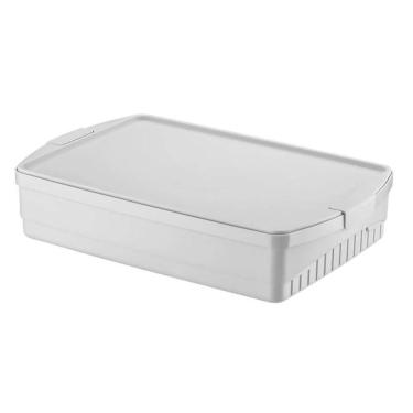 Imagem de Caixa Organizadora com Tampa Branca Crippa 11L Empilhável Closet Escritório