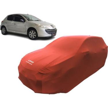 Imagem de Capa Automotiva Para Peugeot 207 Tecido Helanca Lycra - Mz, Vermelha