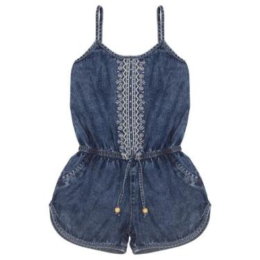 Imagem de Macacão Juvenil Look Jeans Short Jeans, 8