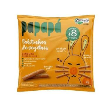 Imagem de Palitinhos de Vegetais Cenoura e Grão-de-Bico Papapá 20g