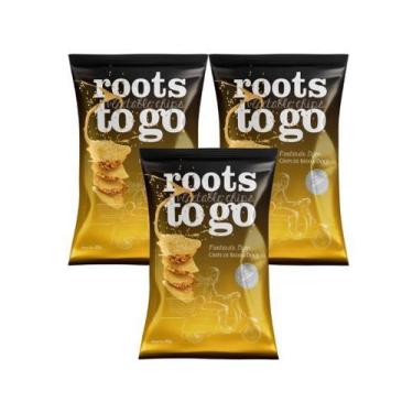 Imagem de Chips de Batata-Doce Mostarda Dijon Roots to Go contendo 3 pacotes de 