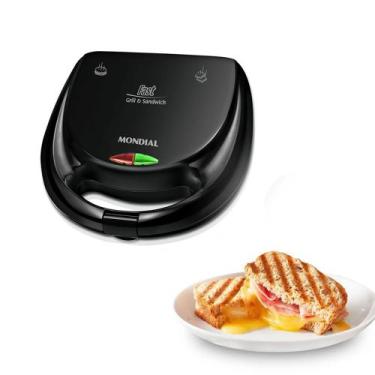 Imagem de Sanduicheira Elétrica Mondial Fast Grill Premium  S12 750 Watts 110V