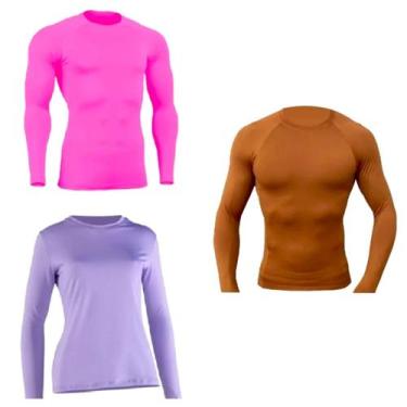 Imagem de Kit 3 Camisas Uv +50 Manga Longa Slim - Proteção Solar - Segunda Pele 